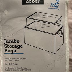 2 Jumbo storage bags New $8