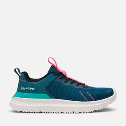 Timberland PRO Women's Setra composite toe work sneakers in a teal and pink colorway, size 7