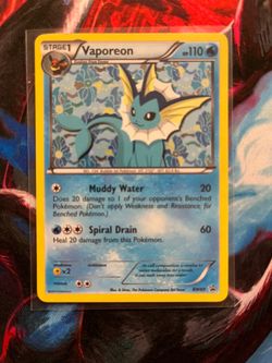 Pokemon TCG Vaporeon BW89 Black White Black Star Promo Ultra Rare Holo Card LP