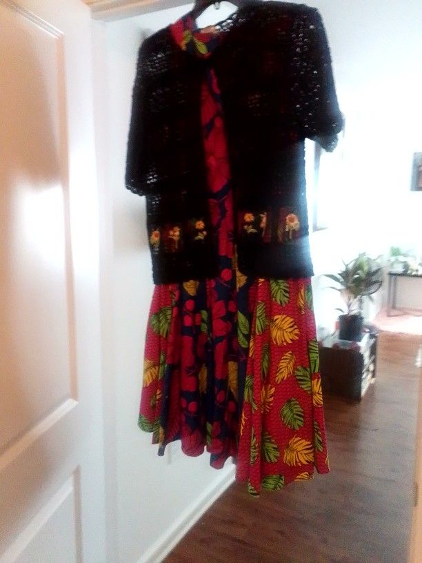 LEAF DRESS WITH TOP