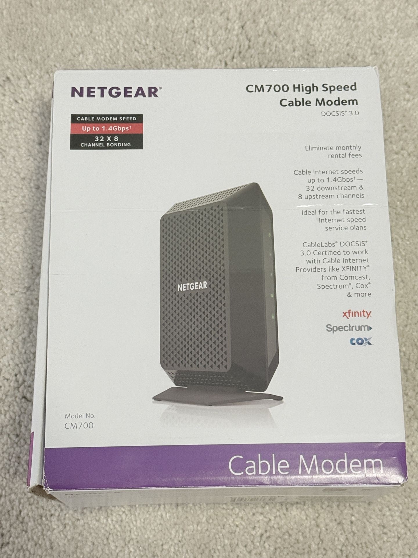 Netgear CM700 High-Speed Cable Modem – DOCSIS 3.0 (32×8