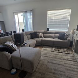 L Shaped Couch With Electric Recliners- MOVING sale