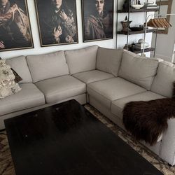 Gray Sectional Sofá