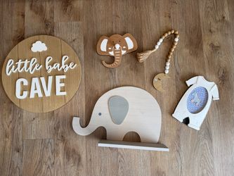Elephant theme nursery bundle