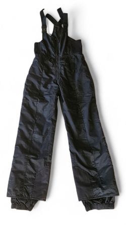 Black Insulated Snow Bib Overalls, Womens S CB Team International