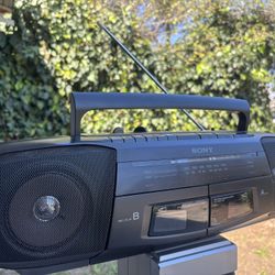 Sony Stereo Cassette Boombox Radio 