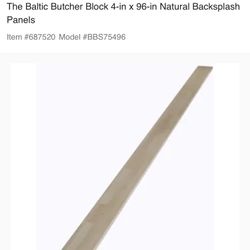 Butcher block backsplash