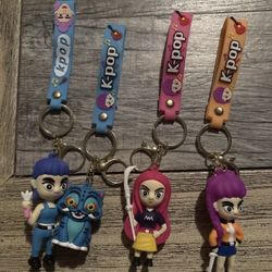 K-pop Demon Hunters Keychains Set of 4