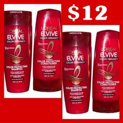 4pc Elvive red shampoo/ conditioner