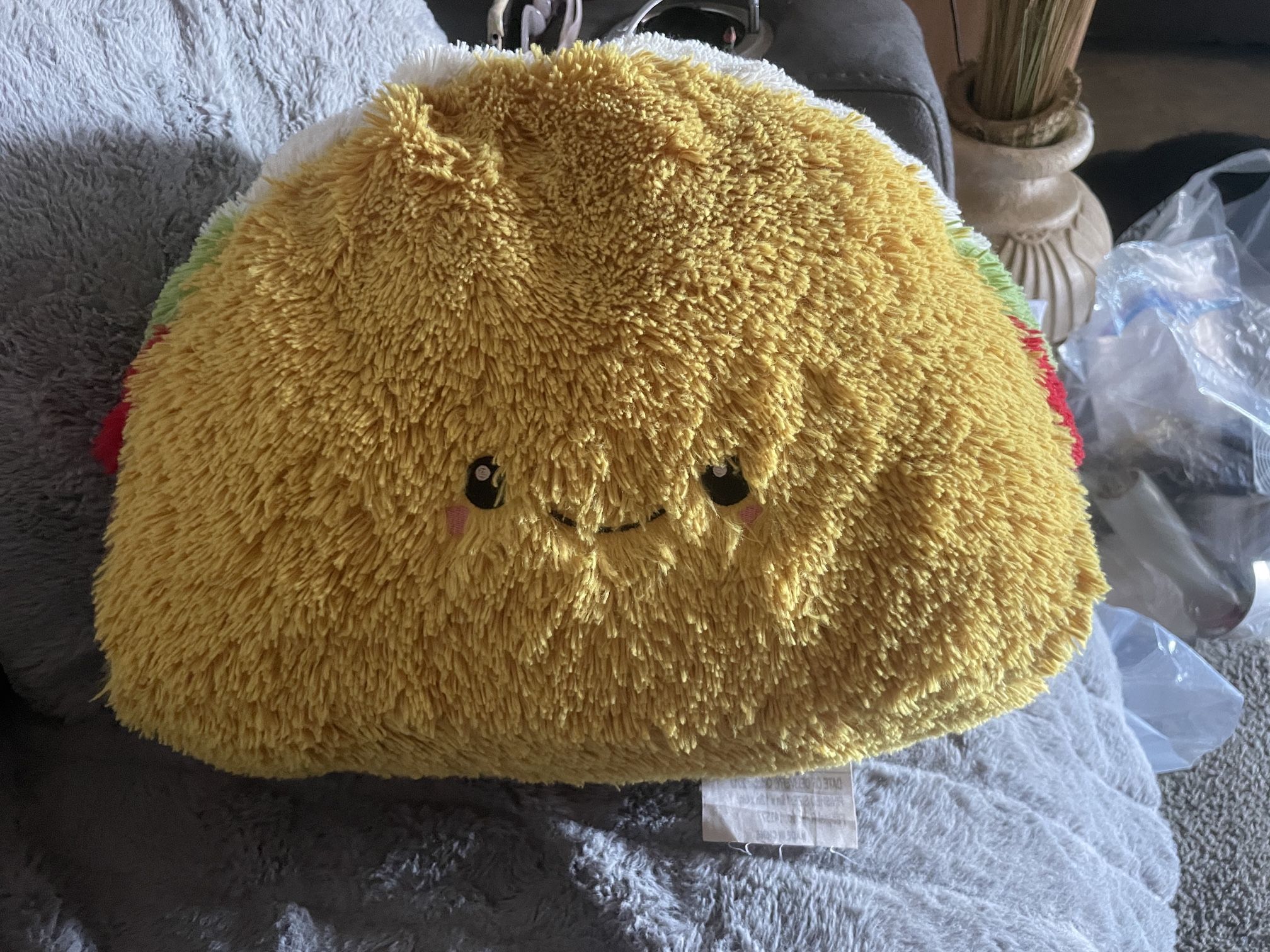 Squishable Comfort Food Taco Felpa, amarillo, 15 pulgadas