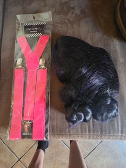Zoe wig & suspenders
