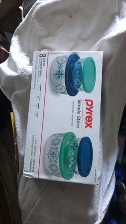 Pyrex Simply Store 8-Piece Glass Storage Set Pyrex