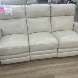 Alters Leather Sofa Power Recliner 