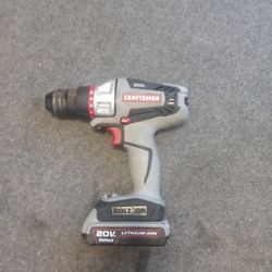 Drill Craftsman 20 V Lithium Ion W/ Battery No Charger $ 30