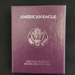 1991 proof eagle with box and coa