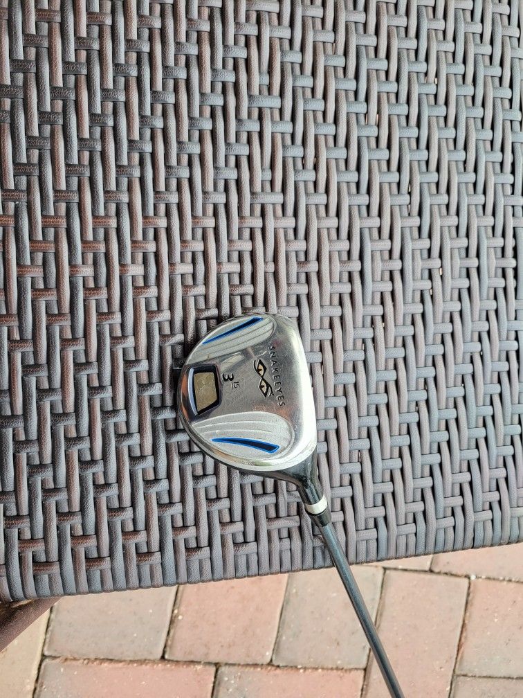 Snake Eyes 15° 3 Wood nice ping Grip RH Graphite Shaft.