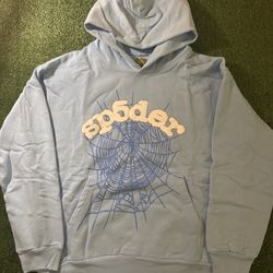 blue sp5der hoodie 