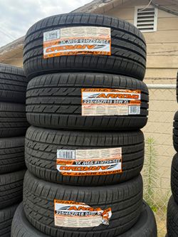 225/45/18 Arroyo vendo un set de llantas nuevas con 50,000 millas de garantía ✅🤩I am selling a set of new tires with a 50,000 mile warranty ✅