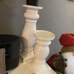 White candle Holders