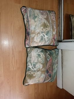 Two 12 inch decor pillows $3