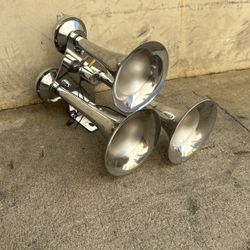 115dba Triple Air Train Horn For Truck Loud Train Horns Chrome