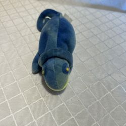 Rare 1993 Ty Beanie Baby "Iggy the Iguana" First Edition Blue Tye Die 