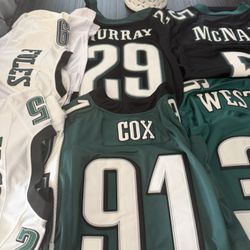 6 Philadelphia Eagles Jerseys Different Sizes All Six For $100