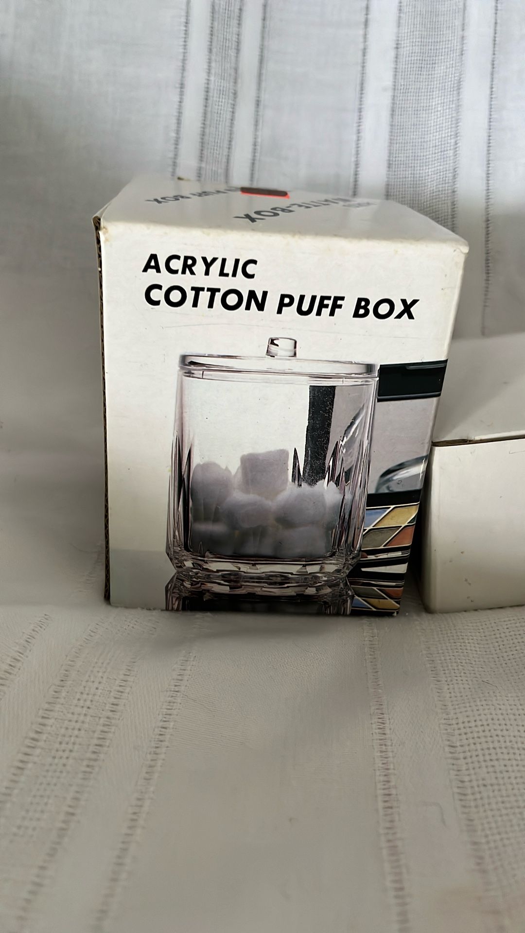 NEW ACRYLIC SOAP DISH& COTTON BOX