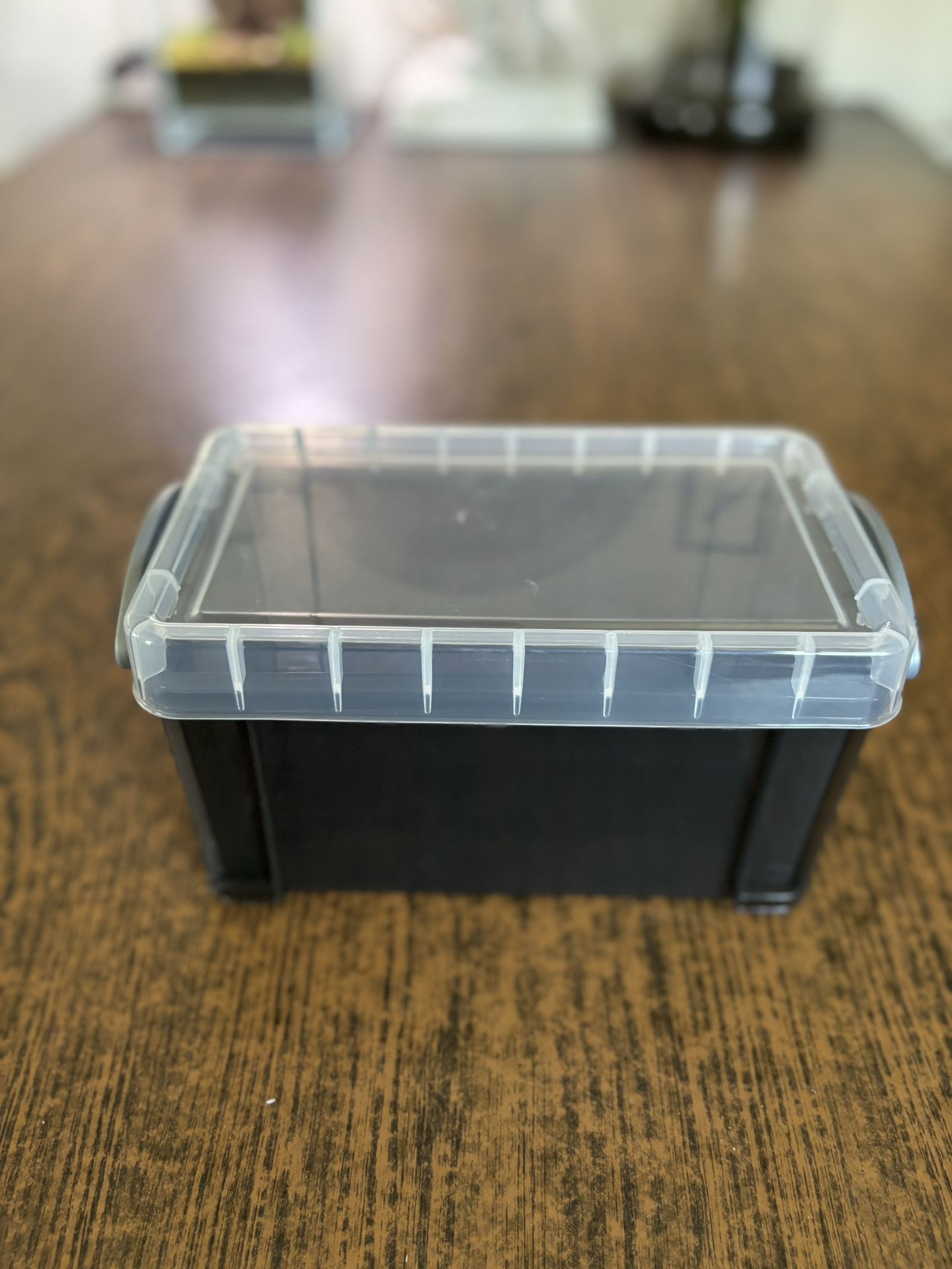 Small Plastic Storage Bin w/ Latching Lid – 8x5x5” – Great for Storage!