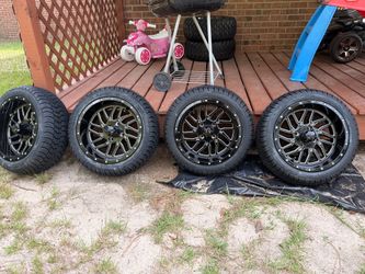 Golf cart rims and tires