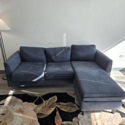 Small Sectional Blue/grey Couch 