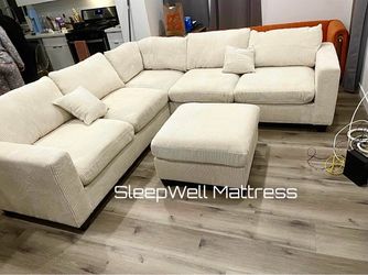 New beige sectional