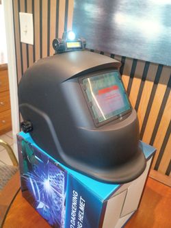 New auto darkness welding helmet rechargeable flashlight