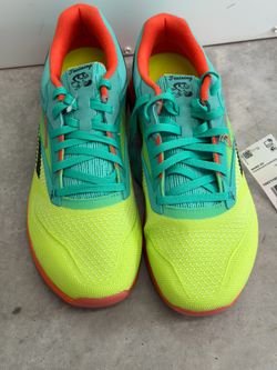 Reebok Nano X4 Training Shoes Neon Green Aqua Orange Men’s CrossFit Gym Sneakers
