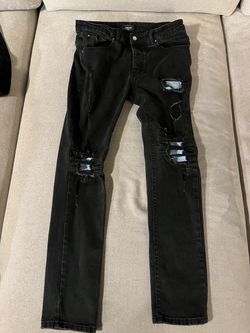 Amiri Distressed Black Skinny Jeans