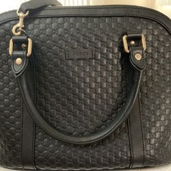 Gucci Monogram Satchel Handbag
