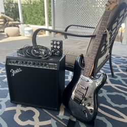 Fender Guitar, Fender Amp and Distortion Pedal Bundle