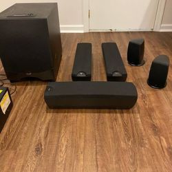 KLIPSCH 5.1 WIRED SPEAKERS BUNDLE WITH SUBWOOFER $400 FINAL PRICE 