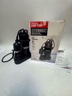 🔥 1/2 HP Aluminum Sump Pump Vertical Switch 53 Gal (retail $201)