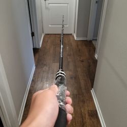 5'10 Feet / 70 Inch Black Carbon Wrapped Rod, Medium Fast Action, Lightwheight Spinning Rod. 2pcs