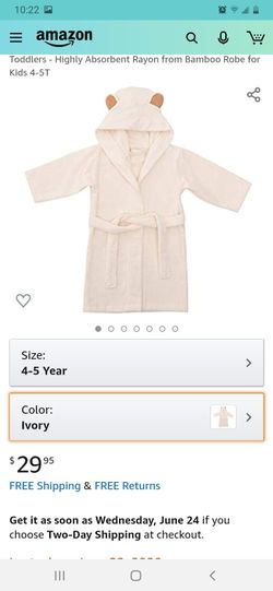 Natemia hooded robe for kids