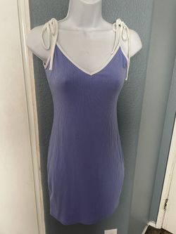 12$ Forever 21 Mini Dress Purple Lavender Tie Up