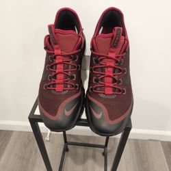 Nike Air Max More in red and black with full-length visible Air unit.
Size: US 8.5
Style code: 898013-600
Condition: Lightly used
Clean uppers and min