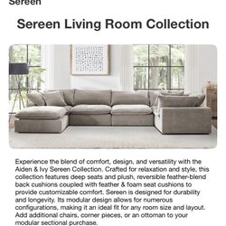 Aiden and ivy 6 pc modular fabric sectional