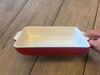 Brand New Red Ceramic Baking Dish – 9” x 6”