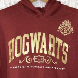 Harry Potter Wizarding World: Maroon & Gold Hoodie, Size:XXL (Child)