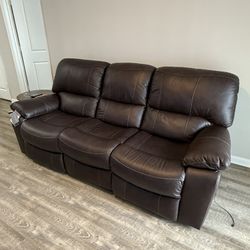 Ashley Power Reclining Leather Sofa