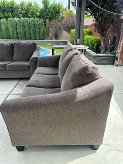 Gray Fabric Loveseat Sofas