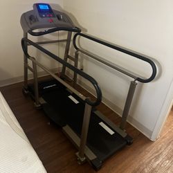 EXERPEUTIC TF2000 Recovery Senior Fitness Treadmill with Full Length Hand Rails & Heart Rate Monitor