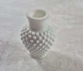 Vintage Fenton Hobnail Milk Glass Bud Vase / Bottle